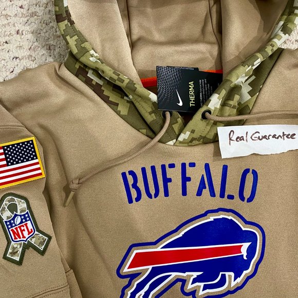 Nwt Rare Sz 3XL 100% Nike 2019 Buffalo Bills Salute To Service Hoodie 2X 3x 3XL - Picture 2 of 3